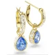 SWAROVSKI Σκουλαρίκια-σταγόνα Chroma Μπλε, Pear Κοπή,  Επιμετάλλωση σε χρυσό 18Κ 5757815