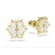 SWAROVSKI, Σκουλαρίκια Magic, Μίξη Κοπών "Χιονονιφάδα" Λευκά, Επιμετάλλωση σε χρυσό 18Κ 5757816