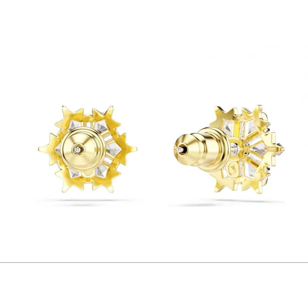 SWAROVSKI, Σκουλαρίκια Magic, Μίξη Κοπών "Χιονονιφάδα" Λευκά, Επιμετάλλωση σε χρυσό 18Κ 5757816
