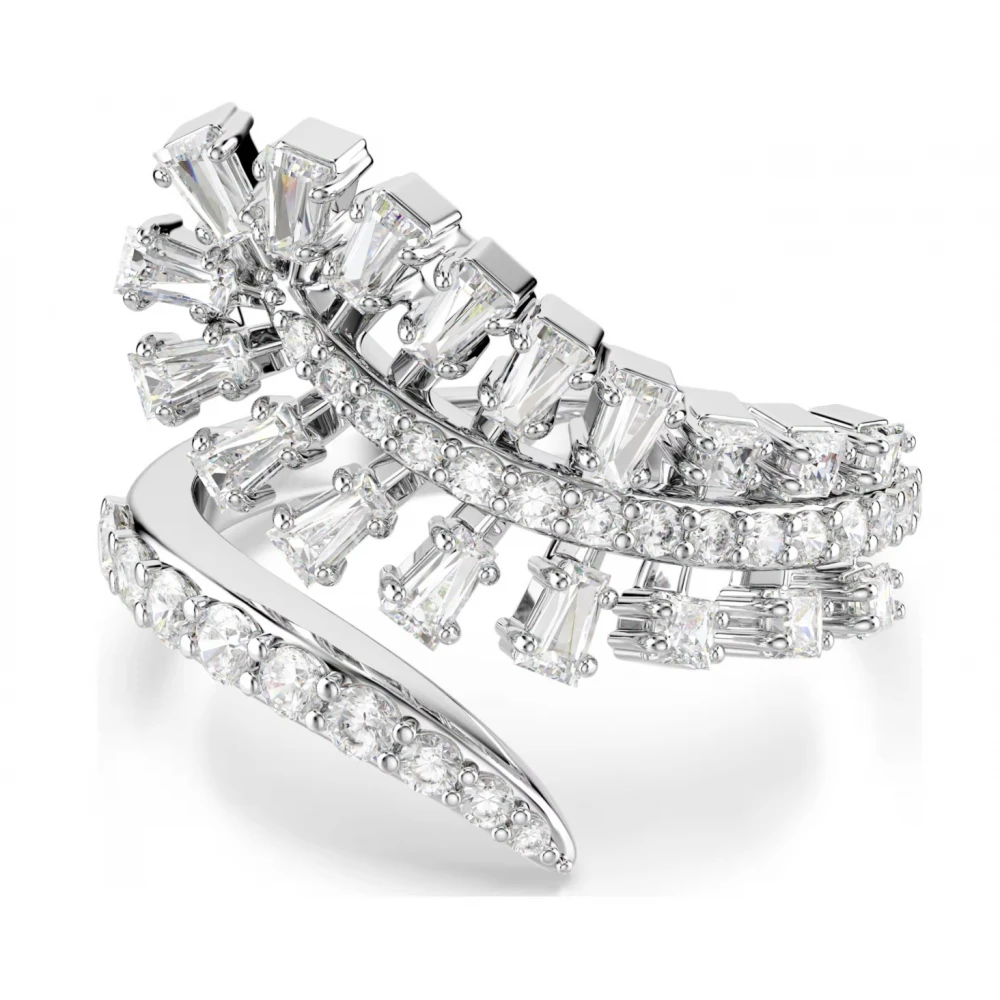 SWAROVSKI Δαχτυλίδι Vienna Μίξη κοπών, Φτερό, Λευκό, Επιμετάλλωση ροδίου 5757837