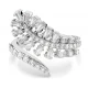 SWAROVSKI Δαχτυλίδι Vienna Μίξη κοπών, Φτερό, Λευκό, Επιμετάλλωση ροδίου 5757837