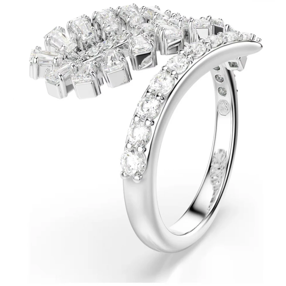 SWAROVSKI Δαχτυλίδι Vienna Μίξη κοπών, Φτερό, Λευκό, Επιμετάλλωση ροδίου 5757837