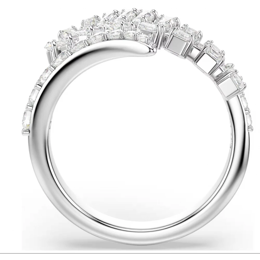 SWAROVSKI Δαχτυλίδι Vienna Μίξη κοπών, Φτερό, Λευκό, Επιμετάλλωση ροδίου 5757837