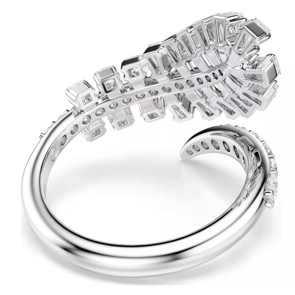 SWAROVSKI Δαχτυλίδι Vienna Μίξη κοπών, Φτερό, Λευκό, Επιμετάλλωση ροδίου 5757837