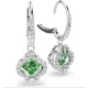 SWAROVSKI Σκουλαρίκια-σταγόνα Una Angelic Μείξη κοπών, Πράσινα, Επιμετάλλωση ροδίου 5758001