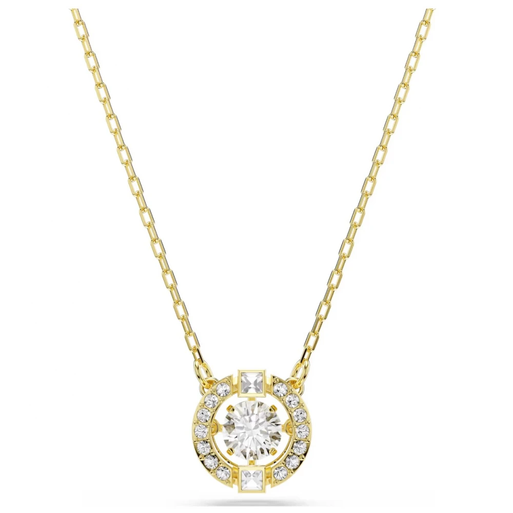 SWAROVSKI Μενταγιόν Una Angelic, Μικτές κοπές, Λευκό, Επιμετάλλωση σε Χρυσό 18K 5758061