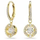 SWAROVSKI Σκουλαρίκια-σταγόνα Una Angelic, Στρογγυλή Κοπή, Επιμετάλλωση σε χρυσό 18Κ 5758095