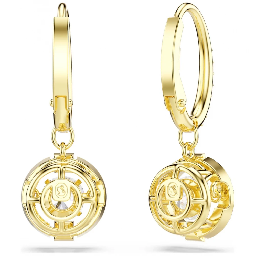 SWAROVSKI Σκουλαρίκια-σταγόνα Una Angelic, Στρογγυλή Κοπή, Επιμετάλλωση σε χρυσό 18Κ 5758095