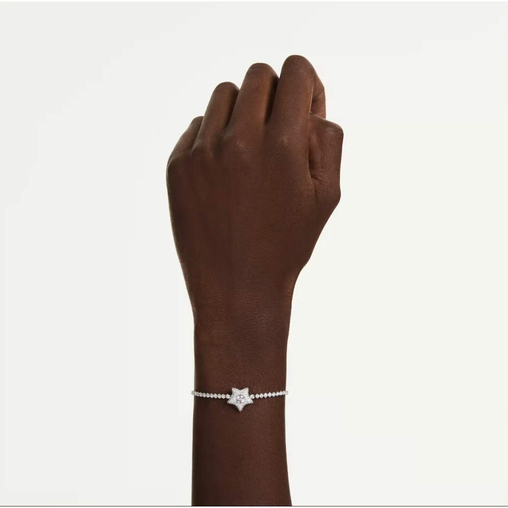 SWAROVSKI Chroma Βραχιόλι, Αστέρι, Λευκό, Στρογγυλή Κοπή, Επιμετάλλωση Ροδίου 5758392