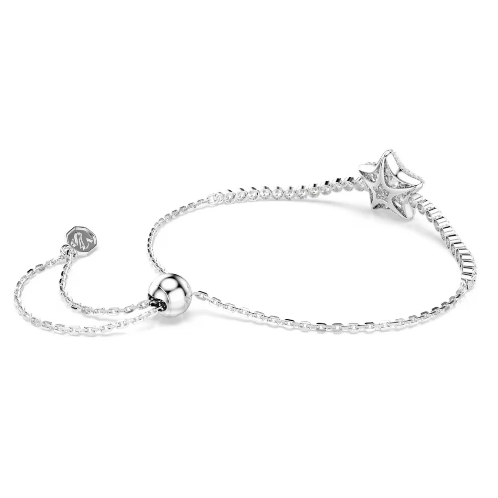 SWAROVSKI Chroma Βραχιόλι, Αστέρι, Λευκό, Στρογγυλή Κοπή, Επιμετάλλωση Ροδίου 5758392