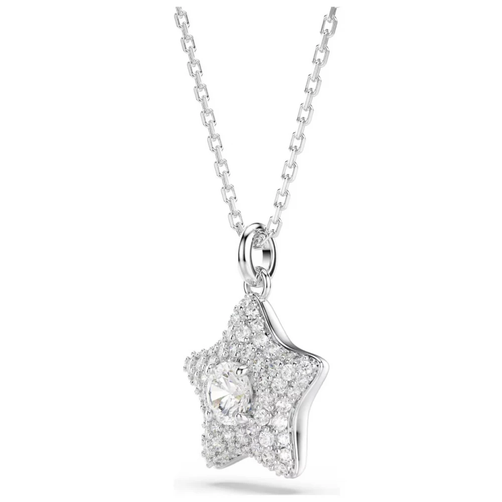 SWAROVSKI Μενταγιόν με Αλυσίδα Sublima, Στρογγυλή κοπή, Λευκό, Αστέρι, Επιμετάλλωση Ροδίου 5758393