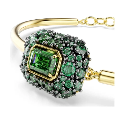 SWAROVSKI Άκαμπτο βραχιόλι Sublima, Οκτάγωνη Κοπή, Πράσινο, Επιμετάλλωση σε Χρυσό 18K 5758457
