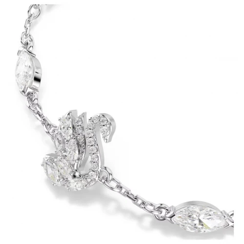 SWAROVSKI Βραχιόλι Swan Μίξη Κοπών, Κύκνος, Λευκό, Επιμετάλλωση Ροδίου 5758682