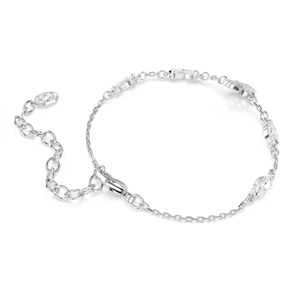 SWAROVSKI Βραχιόλι Swan Μίξη Κοπών, Κύκνος, Λευκό, Επιμετάλλωση Ροδίου 5758682