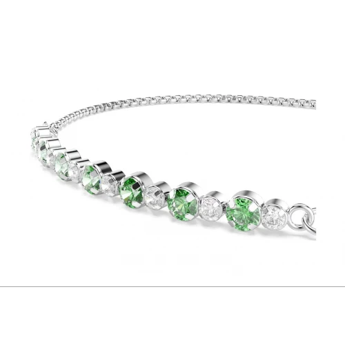 SWAROVSKI Matrix Βραχιόλι Στρογγυλή κοπή, Πράσινο, Επιροδιωμένο 5758987