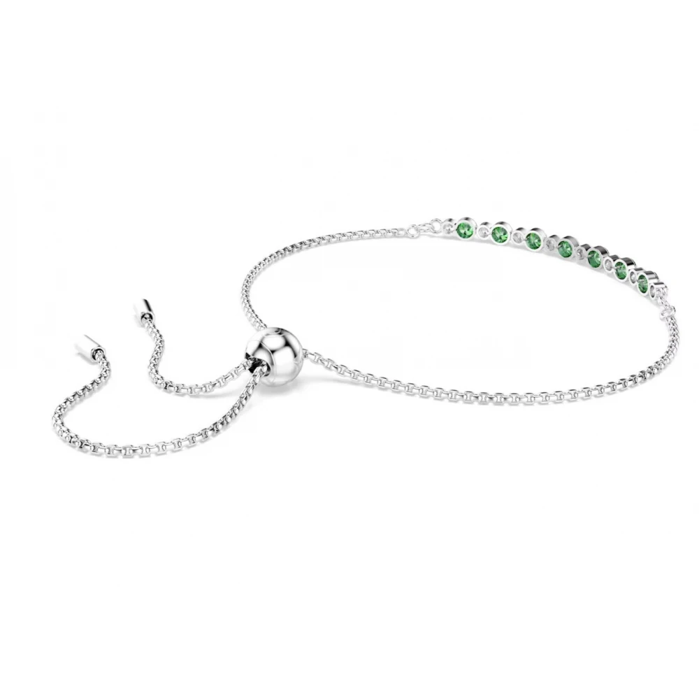 SWAROVSKI Matrix Βραχιόλι Στρογγυλή κοπή, Πράσινο, Επιροδιωμένο 5758987