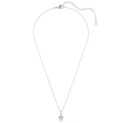 SWAROVSKI Μενταγιόν με Αλυσίδα Chroma, Μικτή κοπή, Λευκό, Αστέρι, Επιμετάλλωση Ροδίου 5759678