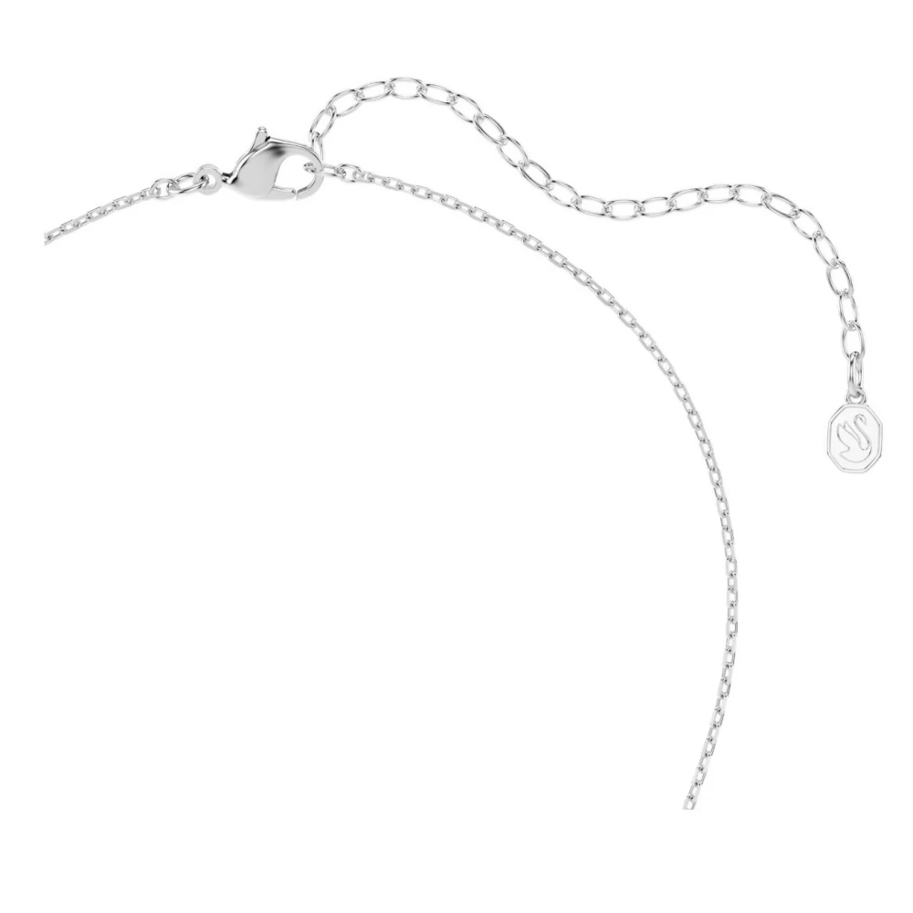 SWAROVSKI Μενταγιόν με Αλυσίδα Chroma, Μικτή κοπή, Λευκό, Αστέρι, Επιμετάλλωση Ροδίου 5759678