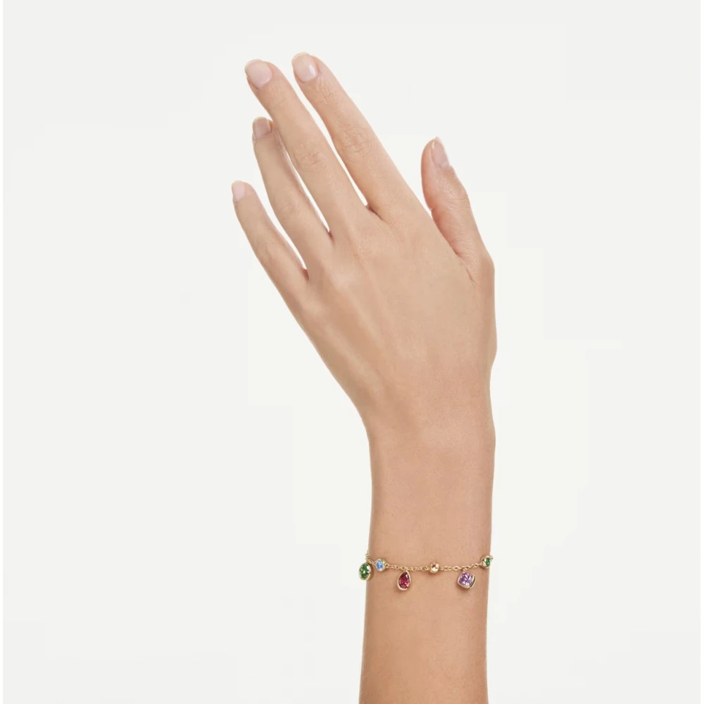 Swarovski Βραχιόλι Imber Μίξη κοπών, Πολύχρωμο, Επιμετάλλωση σε χρυσό 18K 5759809