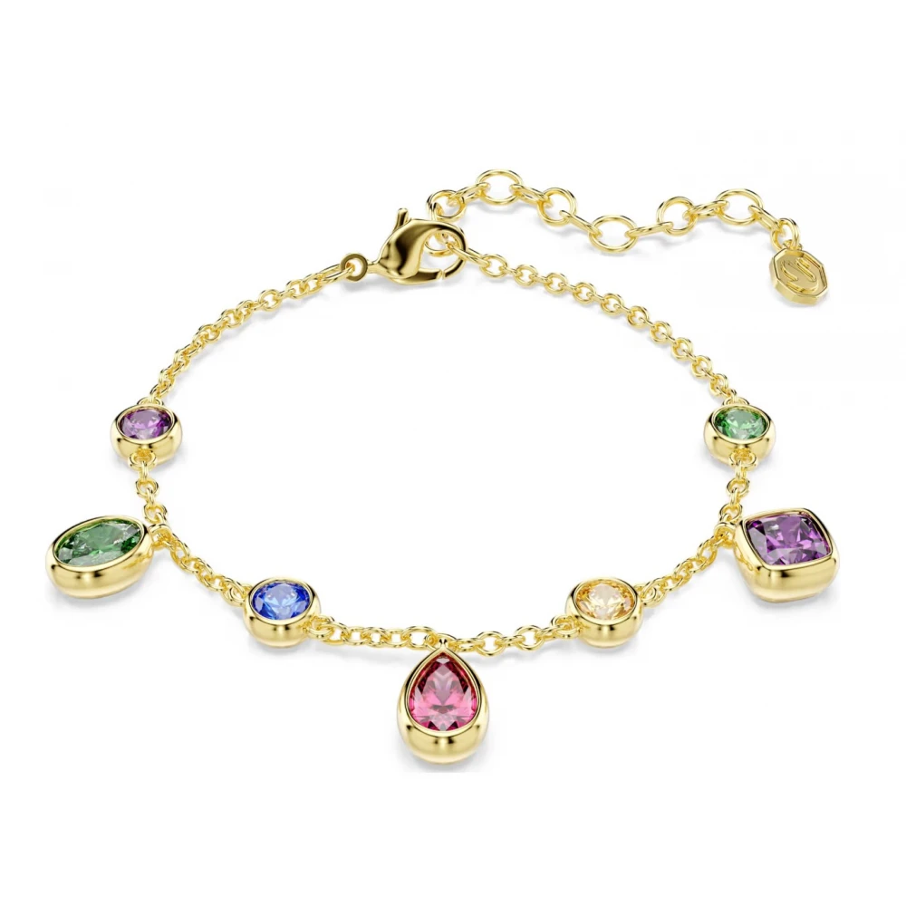 Swarovski Βραχιόλι Imber Μίξη κοπών, Πολύχρωμο, Επιμετάλλωση σε χρυσό 18K 5759809