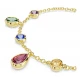 Swarovski Βραχιόλι Imber Μίξη κοπών, Πολύχρωμο, Επιμετάλλωση σε χρυσό 18K 5759809