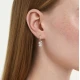 SWAROVSKI Swan Σκουλαρίκια-Σταγόνα, Κύκνος, Λευκά, Επιροδιωμένα 5759942