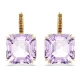 SWAROVSKI Millenia Σκουλαρίκια-σταγόνα Τετράγωνη Κοπή, Μωβ Επιμετάλλωση σε Χρυσό 18Κ 5759990