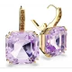 SWAROVSKI Millenia Σκουλαρίκια-σταγόνα Τετράγωνη Κοπή, Μωβ Επιμετάλλωση σε Χρυσό 18Κ 5759990