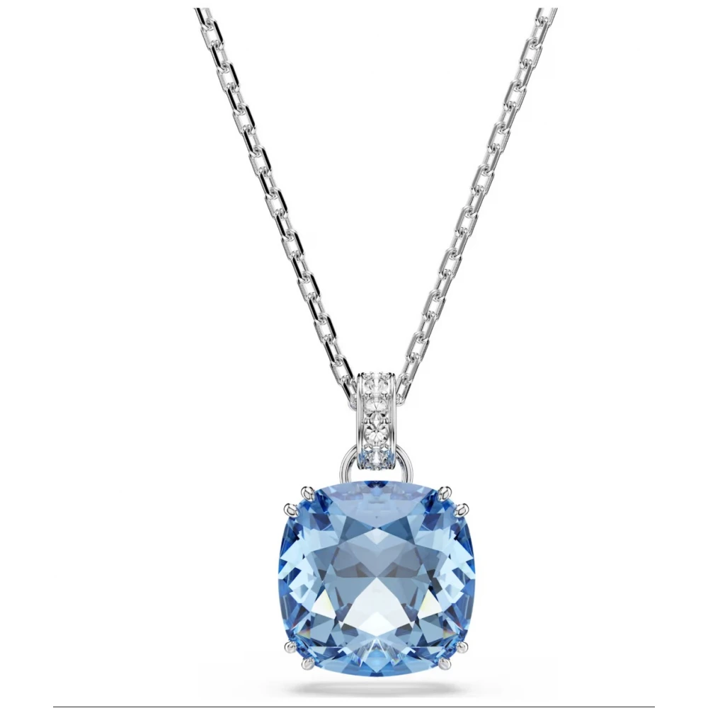 SWAROVSKI Millenia Μενταγιόν με Αλυσίδα, Cushion Κοπή Μπλε, Επιροδιωμένο 5760057