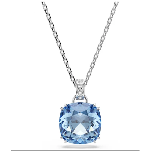 SWAROVSKI Millenia Μενταγιόν με Αλυσίδα, Cushion Κοπή Μπλε, Επιροδιωμένο 5760057