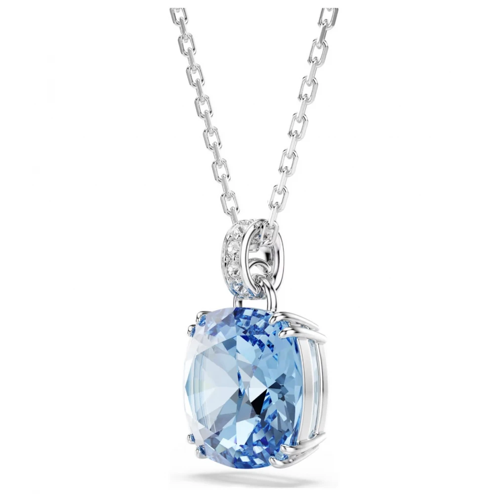 SWAROVSKI Millenia Μενταγιόν με Αλυσίδα, Cushion Κοπή Μπλε, Επιροδιωμένο 5760057