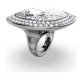 SWAROVSKI Una Angelic Coctail Δαχτυλίδι, Cushion Κοπή, Λευκό, Επιμετάλλωση Ρουθηνίου 5760118