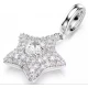 SWAROVSKI Sublima Γούρι, Αστέρι, Στρογγυλή Κοπή, Λευκό, Επιμετάλλωση Ροδίου 5760562