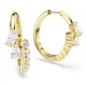 SWAROVSKI Σκουλαρίκια Κρίκοι Mesmera, Μίξη Κοπών, Λευκά, Επιμετάλλωση σε Χρυσό 18Κ 5761975