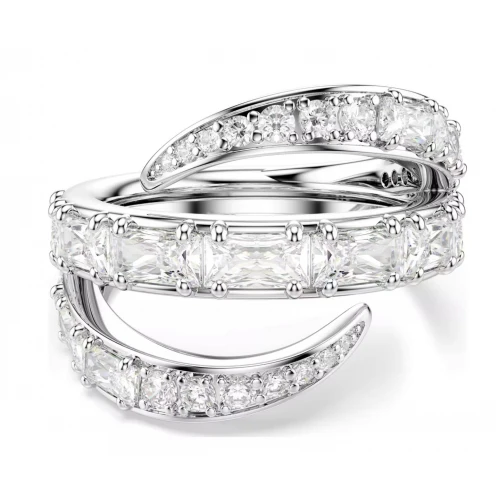 SWAROVSKI Δαχτυλίδι Vienna Μίξη κοπών, Κύκνος, Λευκό, Επιμετάλλωση ροδίου 5762205