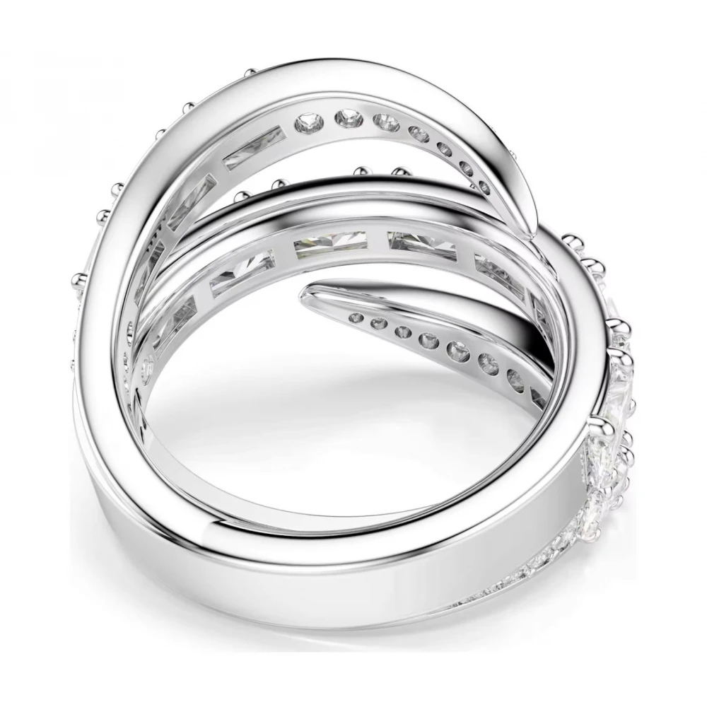 SWAROVSKI Δαχτυλίδι Vienna Μίξη κοπών, Κύκνος, Λευκό, Επιμετάλλωση ροδίου 5762205