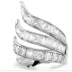 SWAROVSKI Δαχτυλίδι Coctail Vienna Μίξη κοπών, Κύκνος, Λευκό, Επιμετάλλωση ροδίου 5762206