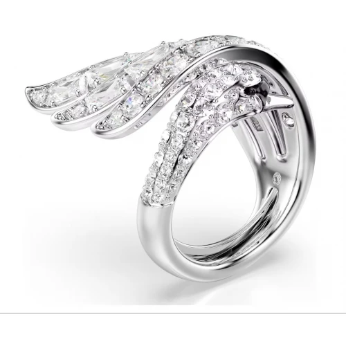 SWAROVSKI Δαχτυλίδι Coctail Vienna Μίξη κοπών, Κύκνος, Λευκό, Επιμετάλλωση ροδίου 5762206