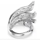SWAROVSKI Δαχτυλίδι Coctail Vienna Μίξη κοπών, Κύκνος, Λευκό, Επιμετάλλωση ροδίου 5762206