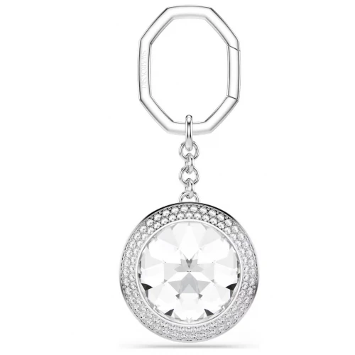 SWAROVSKI Γούρι Τσάντας, Στρογγυλή Κοπή, Λευκό, Επιμετάλλωση Ροδίου 5763032