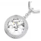 SWAROVSKI Γούρι Τσάντας, Στρογγυλή Κοπή, Λευκό, Επιμετάλλωση Ροδίου 5763032