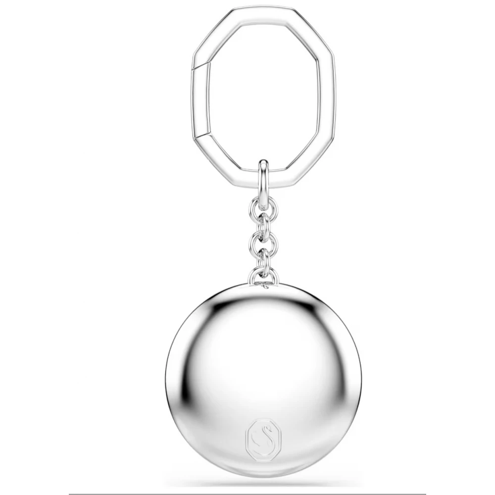 SWAROVSKI Γούρι Τσάντας, Στρογγυλή Κοπή, Λευκό, Επιμετάλλωση Ροδίου 5763032