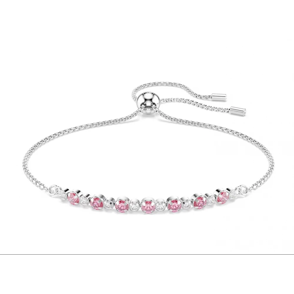 SWAROVSKI Matrix Βραχιόλι Στρογγυλή κοπή, Ροζ, Επιροδιωμένο 5763042