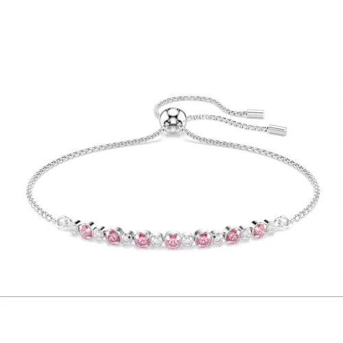 SWAROVSKI Matrix Βραχιόλι Στρογγυλή κοπή, Ροζ, Επιροδιωμένο 5763042