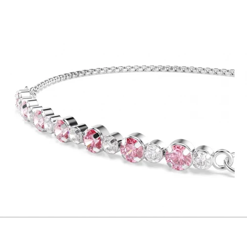 SWAROVSKI Matrix Βραχιόλι Στρογγυλή κοπή, Ροζ, Επιροδιωμένο 5763042