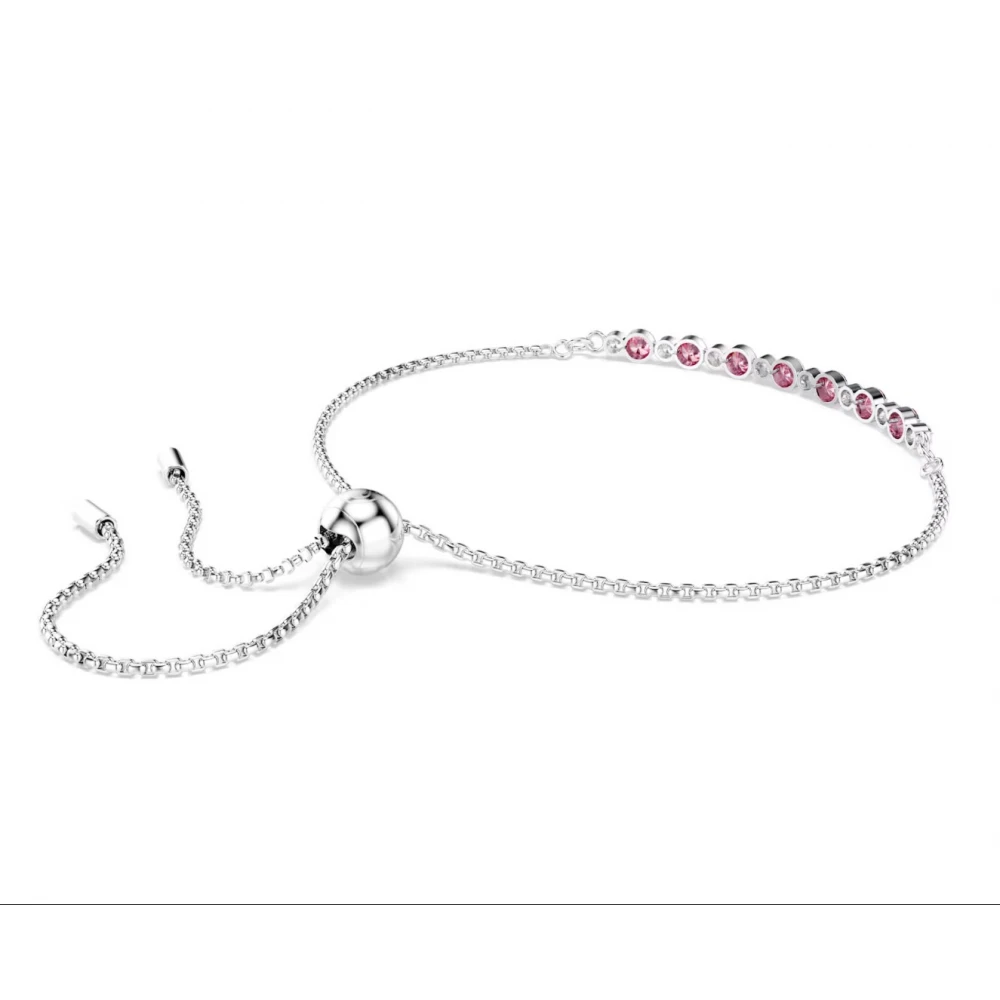 SWAROVSKI Matrix Βραχιόλι Στρογγυλή κοπή, Ροζ, Επιροδιωμένο 5763042