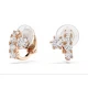 SWAROVSKI Σκουλαρίκια με κλιπ Matrix, Στρογγυλή Κοπή, Λευκό, Επιμετάλλωση σε Ροζ-Χρυσό 18Κ 5763822
