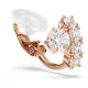SWAROVSKI Σκουλαρίκια με κλιπ Matrix, Στρογγυλή Κοπή, Λευκό, Επιμετάλλωση σε Ροζ-Χρυσό 18Κ 5763822