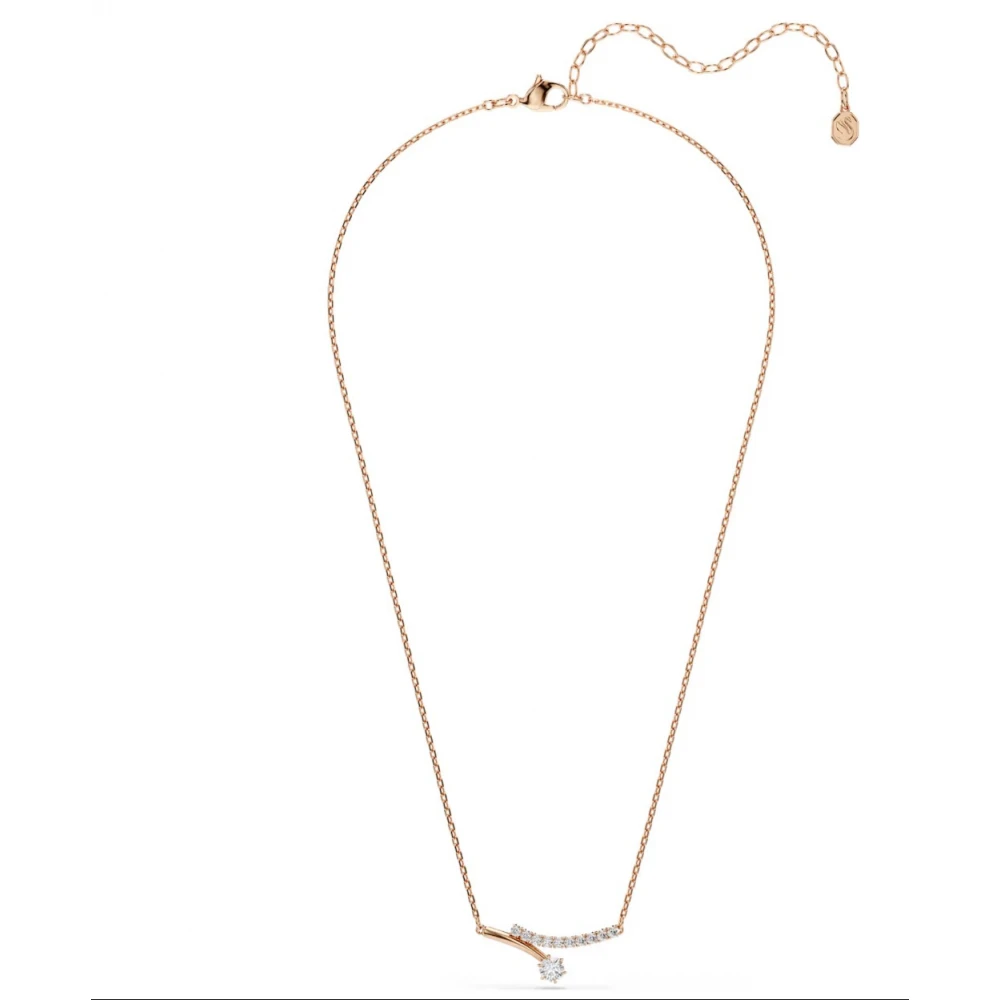 SWAROVSKI Κολιέ Matrix Λευκό, Στρογγυλή κοπή, Επιμετάλλωση σε ροζ χρυσό 18Κ 5763823