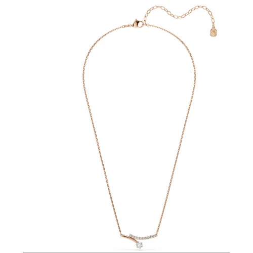 SWAROVSKI Κολιέ Matrix Λευκό, Στρογγυλή κοπή, Επιμετάλλωση σε ροζ χρυσό 18Κ 5763823